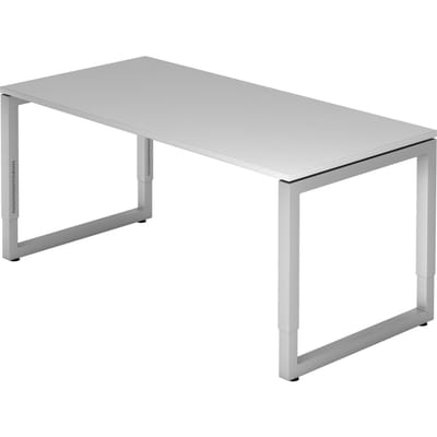 REGO 16 S | Bureau - 160 x 80 Grijs/Zilver Tafelhoogte I In hoogte verstelbaar