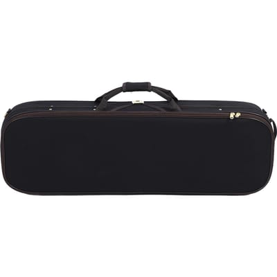 Vioolkist maat 44 met hygrometer, harde schaal, opbergkoffer voor viool, bescherming van muziekinstrumenten black
