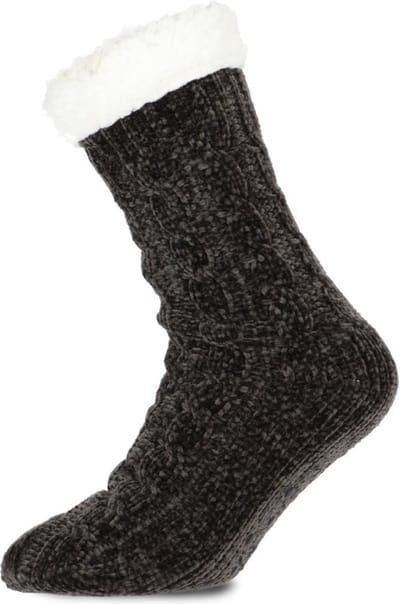 Homesocks Basset Chenille Kabel antislip - DS15033 - Antracite