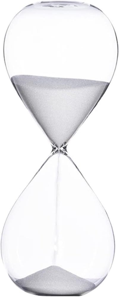 Zandloper - Zandklok - Tijdmanagement - Duidelijke meting - 30/60 minuten - Wit