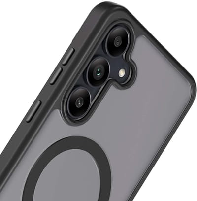 Force Case, Hoesje geschikt voor Galaxy S25 FE - Air Frost Series MagSafe Ultra Versterkt 3m, Transparant zwart