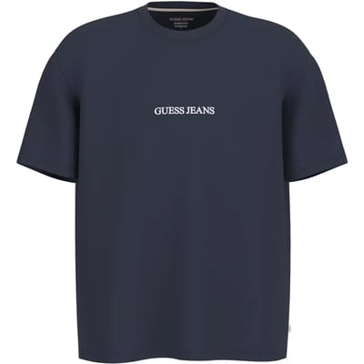 Guess Jeans Oversize Logo Emb T-shirt Met Korte Mouwen Blauw S Man