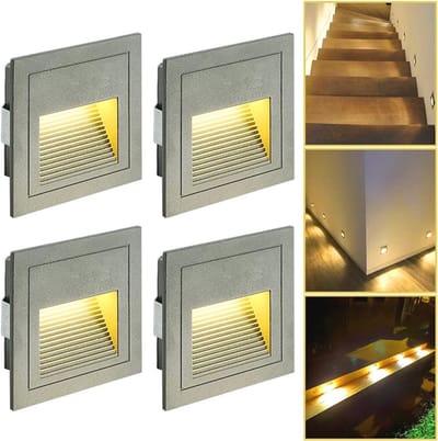 LED inbouwlamp 3W warmwit IP65 waterdicht voor trap- en wandelverlichting
