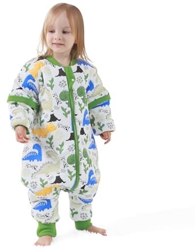 Lange Mouwen Babyslaapzak met Voeten 3,5 Tog - Winter Slaapzak voor Kinderen 85-95 cm