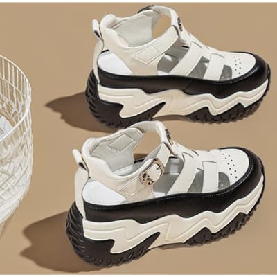Han Dikke Zool Papa Schoenen Zomer Nieuw Straatfotografie Student Romeinse Sandalen Hoogteverhogend Vrije Tijd 40