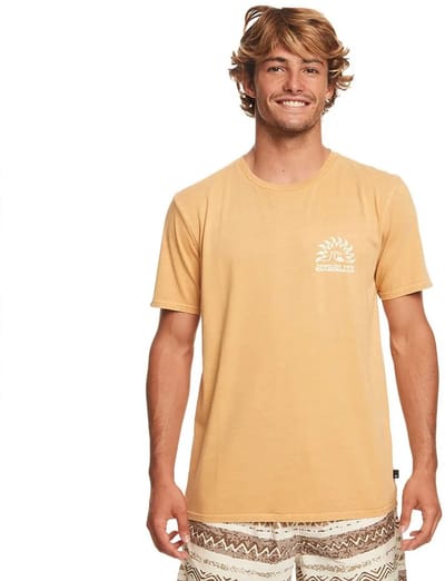Quiksilver Earthy Type Ss T-shirt Met Korte Mouwen Geel M Man