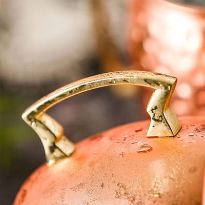 Moscow Mule Koperen Mokken 530ml Roestvrij Staal Koperen Biermokken Cocktail Koperen Mok Gehamerde Bekers Bierglazen Cocktail rosé gouden kleur