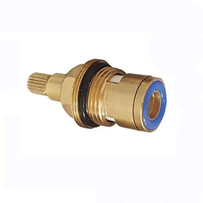 Dailygoods- Kraan Cartridge Vervangingsventiel - Keramische Schijf - Koper/Brass - Geschikt voor Keuken/Badkamer - 20 Tanden - Dubbele Handgreep - Kraanventiel