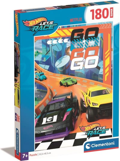 Clementoni - Kinderpuzzel - 180 Stukjes - Hot Wheels - Puzzel Vanaf 7 Jaar