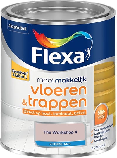 Flexa - Mooi Makkelijk Vloeren & Trappen Zijdeglans - The Workshop 4 - Mengverf - 750 Ml