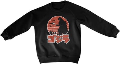 Godzilla Kinder-sweatshirt met Japans logo TH-31-GZA003-DTF548