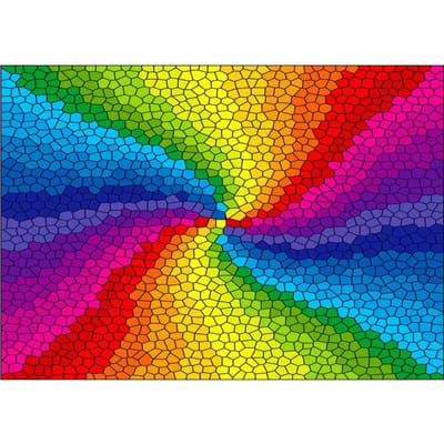 Enjoy Puzzle legpuzzel Stained Glass Rainbow Burst - 1000 stukjes kleurrijk.