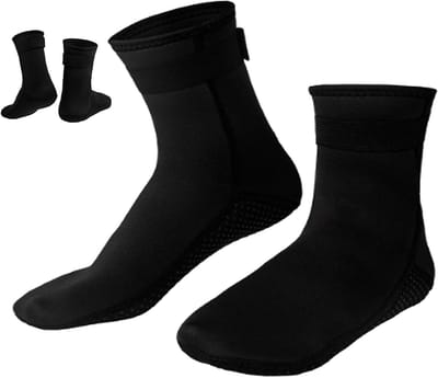 Dikke Neopreen Duiksokken 3mm met Klittenband voor Surfen, Snorkelen en Watersportactiviteiten