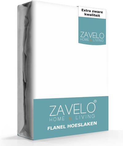 Zavelo Hoeslaken Flanel Wit - 1-persoons (90x220 cm) - 100% Gekamd katoen - 30 cm Hoekhoogte - Zacht & Comfortabel