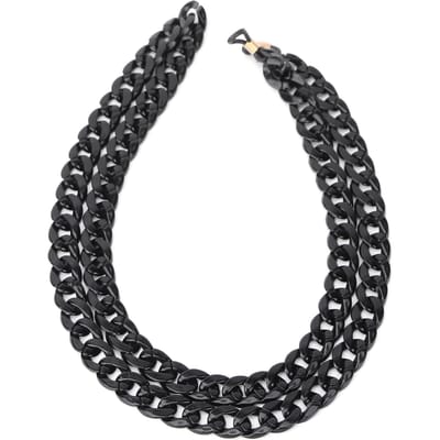 Acryl Brilketting Brilkettinghouder Antislip Zonnebrilband Koord Zwart black