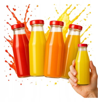 Bimberek Juice - Glazen Sapfles - 200ml - Transparant Glas