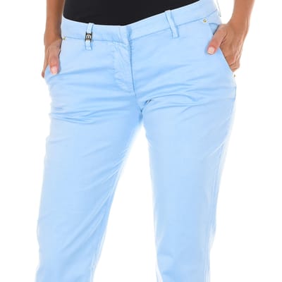 Lange Chinese broek met rechte zomen 70DBF0028-R123 vrouw