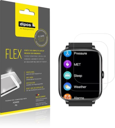dipos – 2x Beschermfolie geschikt voor ASWEE P6 | 3D Full Cover Screenprotector | 100% Passend