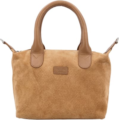 Charm London Buckingham Royale Handtas - Schoudertas - Crossbody - Suede - Leer - Dames - Leren Dames Tas - Camel