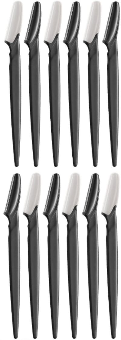 30stuks Dermaplaning Scheermesje - Wenkbrauwvormer en gezichtsmesje - Een veelzijdig doe-het-zelf ontharingsapparaat voor wenkbrauwen - gezicht en lichaam - geschikt voor zowel mannen als vrouwen - Beschermkapje - Zwart