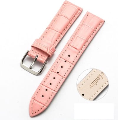 By Qubix - Geschikt voor Garmin bandje - Geschikt voor Garmin Vivomove 3 / HR / Luxe / Sport / Style / Trend - Crocodile leren bandje - Roze - Smartwatch bandje 20mm