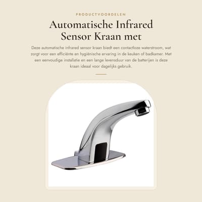Dailygoods - Automatische Infrared Sensor Kraan met Warm en Koud Water Mengkraan