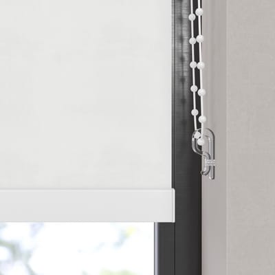 Dutchblinds Rolgordijn - verduisterend - Wit - 55x190cm - Raamdecoratie op maat
