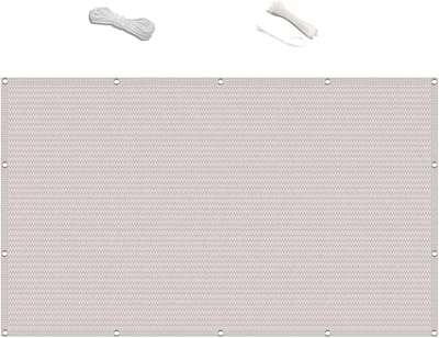 Privacyscherm Tuin - Windscherm Balkon - Buiten Leven - Onderhoudsvriendelijk Weerbestendig - 1.2 x 9.8 Meter - Wit