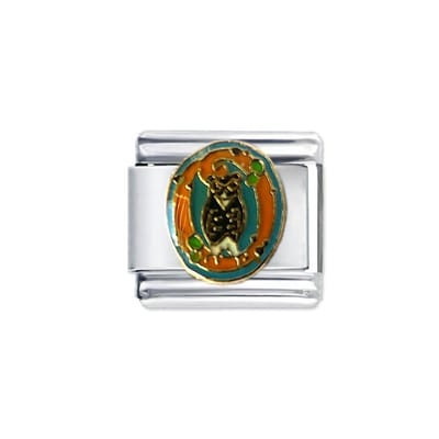Schakel Bedel - Letter O - Fun Colours - 9mm Schakel voor Italiaanse Bedelarmband