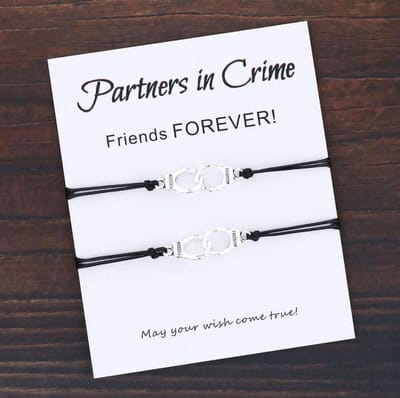 Akyol - Vriendschapsarmband-vriendschap armband -partner armband -relatie armband-Partners in crime-armband cadeau-cadeau voor vriend-armband cadeau-armband voor 2 |vriendinnen| armband voor een vriendin | BFF armband | Crimineel | Politie | Handboei