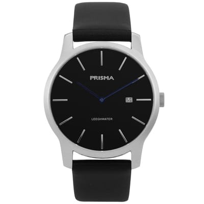 Prisma Horloge P.1820 Heren Leeghwater Edelstaal Zilver