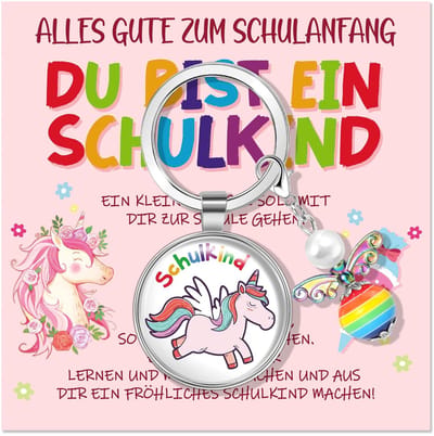 Dailygoods- Sleutelhanger Beschermengel - Geluksbrenger - Eenhoorn - Schoolcadeau - Creatieve Decoratie - Hoogwaardig Roestvrij Staal