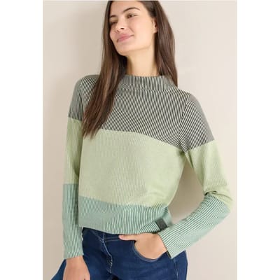 Colorblock jacquard shirt
