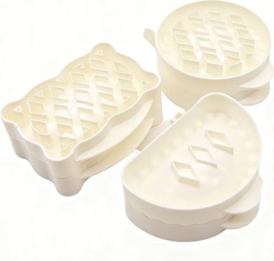 Taartvorm Set - Bakvormen Mini - Feestelijke Gebakjes Maken - Verschillende Vormen - 3 Stuks - Wit