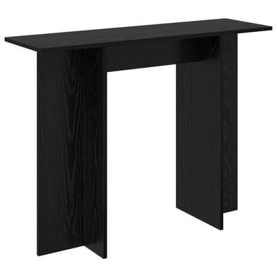 vidaXL - Wandtafel - Zwart - eiken - 100 - x - 30 - x - 75 - cm - Bewerkt - hout