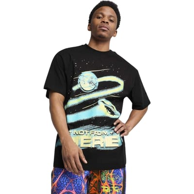 Puma Heren Grafisch Normaal T-Shirt (Poema Zwart)