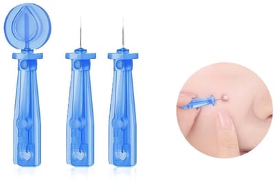 50 Stuks Needles for closed pimples - Wegwerp naald extractor set - Wegwerp-mee-eter - Precisie Pimple & Comedone Verwijderingspennen - LOUZIR