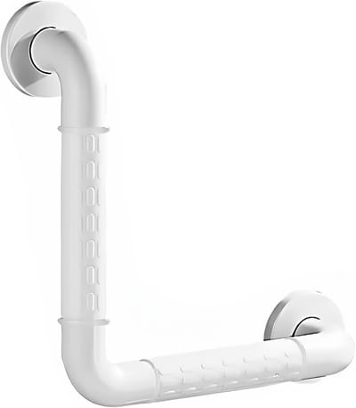 Badkamer handgreep - Veiligheidsbeugel toilet - Veilig douchen - Verborgen schroefsysteem - 30 cm - Wit