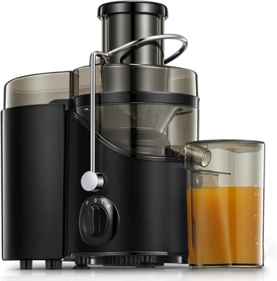 Ploutos® Elektrische Sapcentrifuge - Juicer voor Groenten & Fruit - Grote Vulopening - Zwart - 30cm x 20cm x 18cm