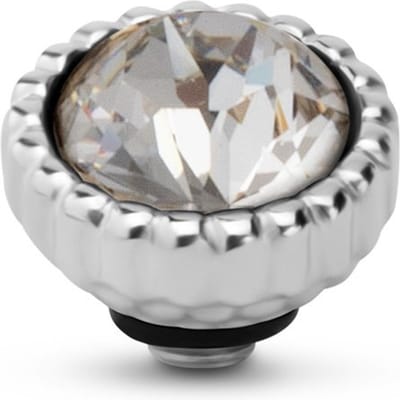 Melano Twisted Bali Petite Steentje Crystal | Zilver