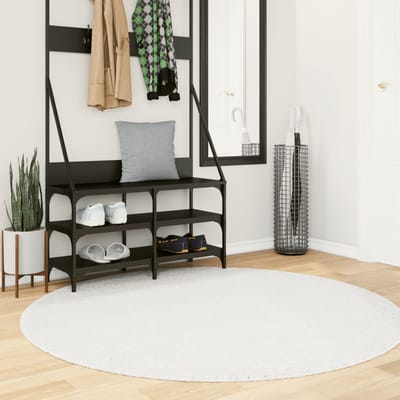 vidaXL - Vloerkleed - OVIEDO - laagpolig - Ø - 160 - cm - crèmekleurig