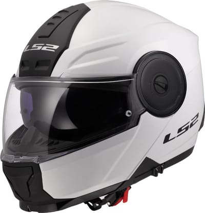 LS2 FF902 Scope II Solid Glossy Wit 06 Systeemhelm - Maat L - Helm
