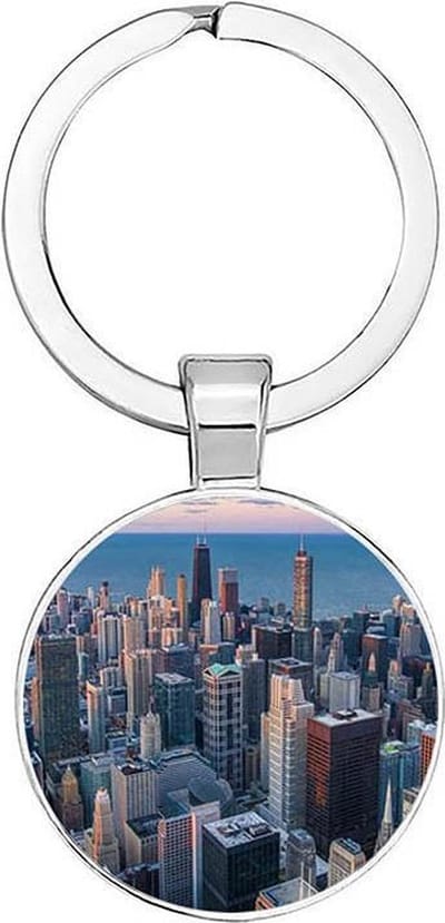Akyol - New york Sleutelhanger - New York - de echte New York liefhebber - - Amerika - Cultuurliefhebber - Leuk kado voor iemand die van landen houd - 2,5 x 2,5 CM