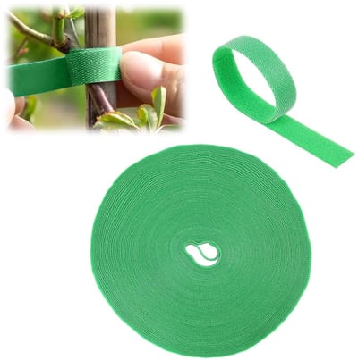 25 m x 12 mm donkergroen, bevestigingsband voor tuin binnen en buiten, duurzame plantenbevestiging, verstelbare en herbruikbare band voor klimplanten, struiken, kabels