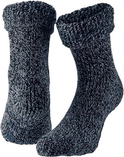 Kinderen anti-slip korte huissokken/slofsokken navyblauw - Maat 35-38 - Navy huis/slof sok - Gebreide huissok/slofsok sokken