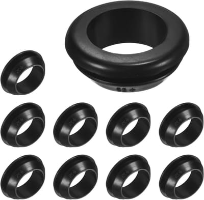 10 Pack Rubber Grommets voor Kabelbevestiging, 25mm Boorgat en 20mm Binnenmaat, Geschikt voor Draad, Auto en Metaal Kabels