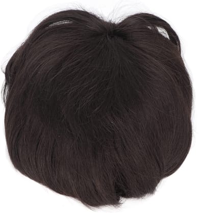 Allecto - Toupee voor mannen - Haarstukjes - Zacht en glad - Zwart - Vervangingssysteem - Geschikt voor cosplay en dagelijks gebruik - 15 x 18 cm