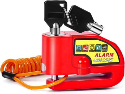 Motorslot met Alarm en Terugbelkabel voor Scooter en Motorfiets