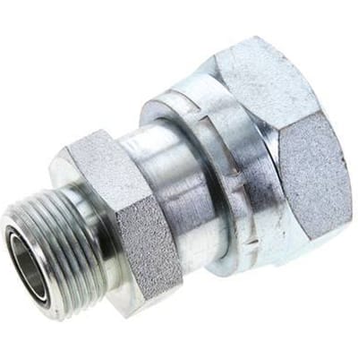 UN 1-11/16''-12 x UN 1-3/16''-12 M/F Verzinkt Stalen Neusstuk ORFS 250 Bar - Hydrauliek - FL2S-MF-EZ-111U-103U-O