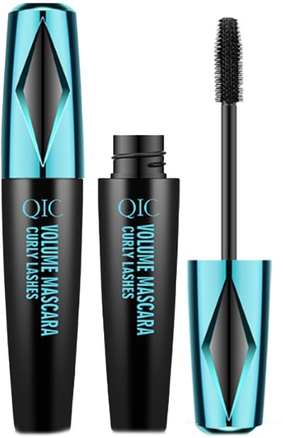 NAXSIR 4D Volumemascara - Langdurige Waterdichte Mascara voor Extreme Volume & Lengte, Zwarte Schoonheidsmascara met Krullende Penseel - Geschikt voor Dikke, Vollere Wimpers,2pcs